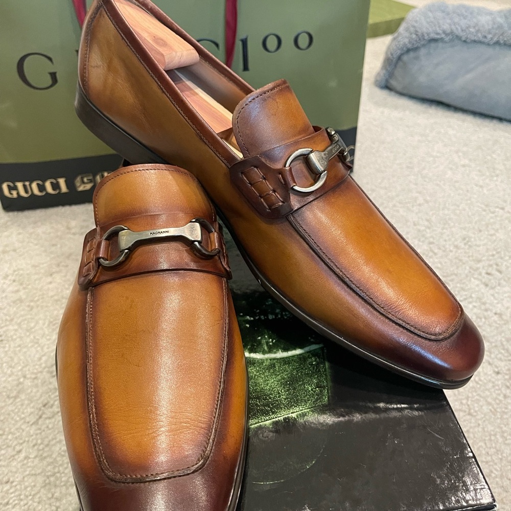 Magnanni - Men’s RafaII Dreas Shoes - Cognac Brown - Sz 13